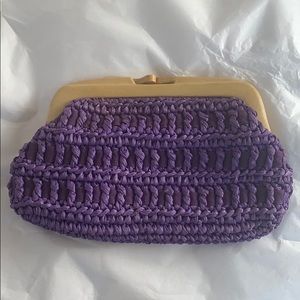 Vintage 70s straw clutch ITALY made